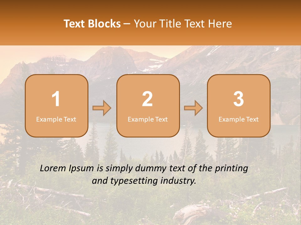 A Mountain Lake Surrounded By Trees And Mountains PowerPoint Template