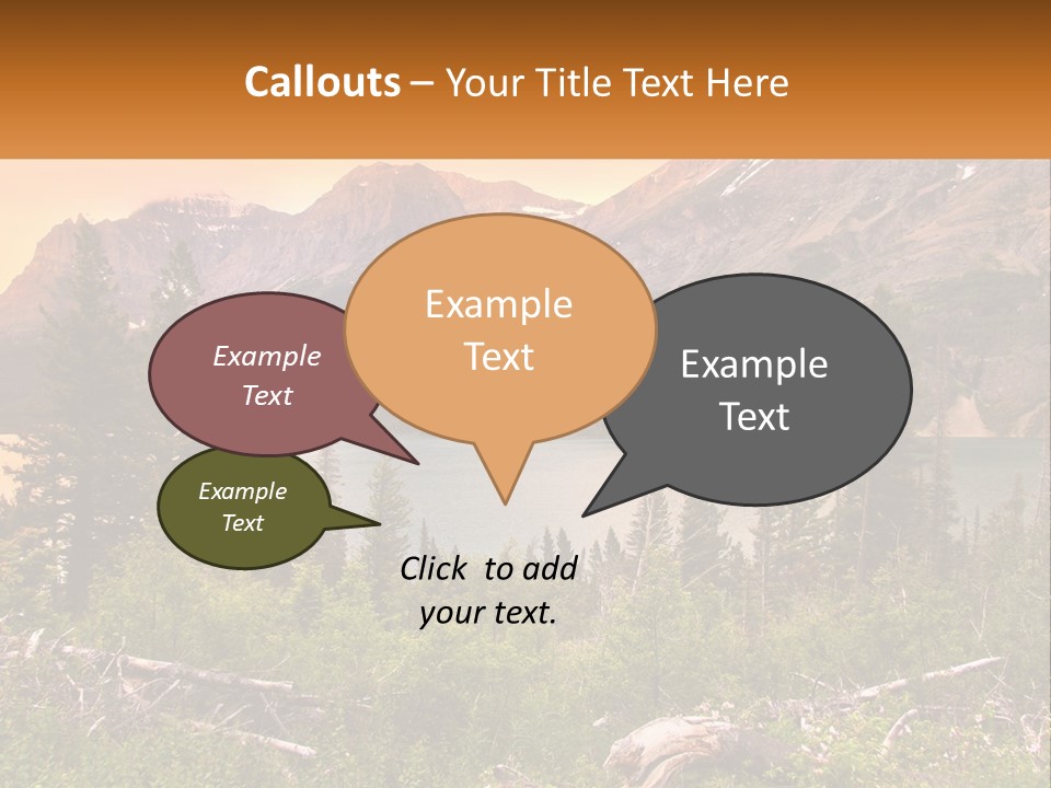 A Mountain Lake Surrounded By Trees And Mountains PowerPoint Template