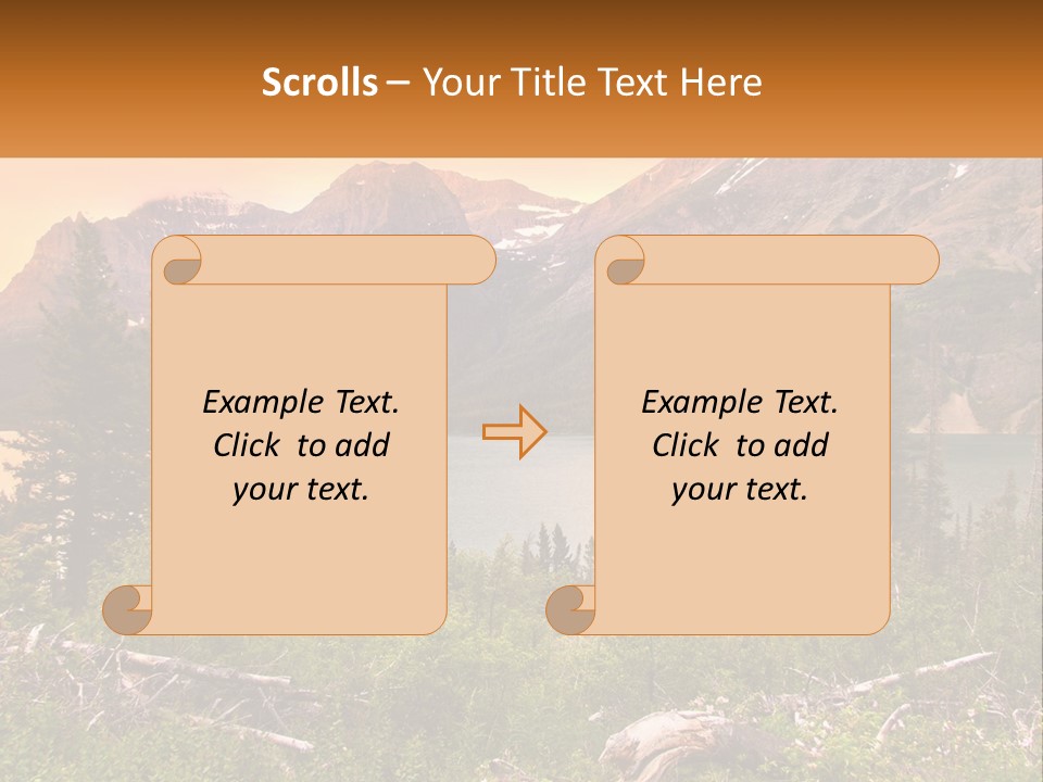 A Mountain Lake Surrounded By Trees And Mountains PowerPoint Template