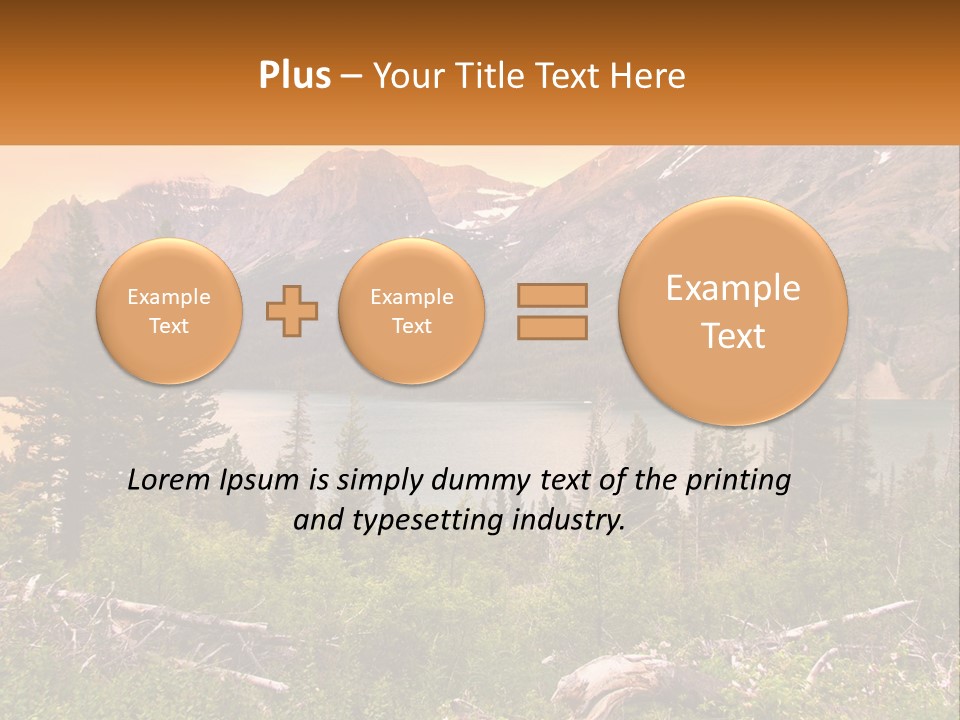 A Mountain Lake Surrounded By Trees And Mountains PowerPoint Template