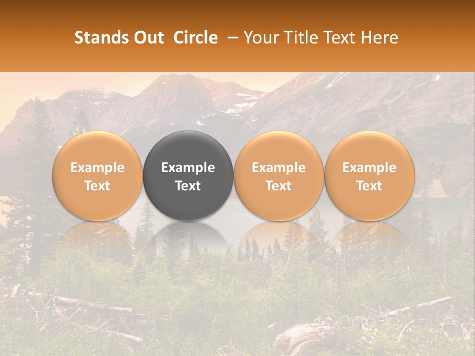 A Mountain Lake Surrounded By Trees And Mountains PowerPoint Template