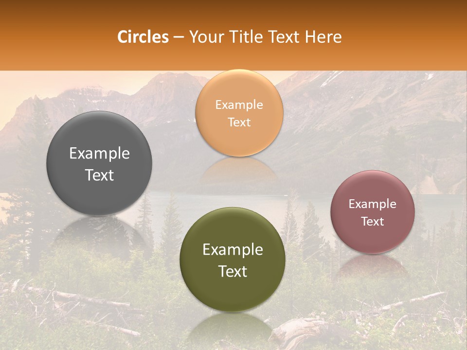 A Mountain Lake Surrounded By Trees And Mountains PowerPoint Template