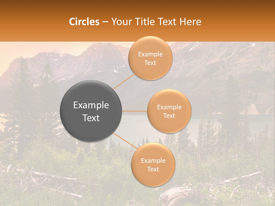 A Mountain Lake Surrounded By Trees And Mountains PowerPoint Template