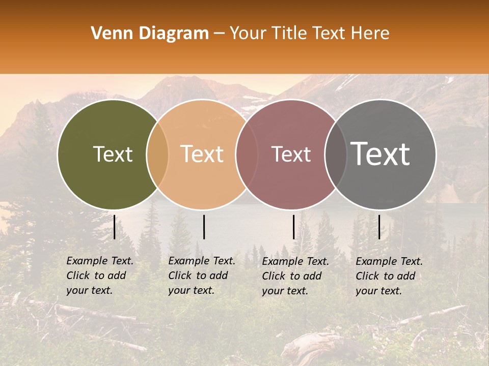 A Mountain Lake Surrounded By Trees And Mountains PowerPoint Template