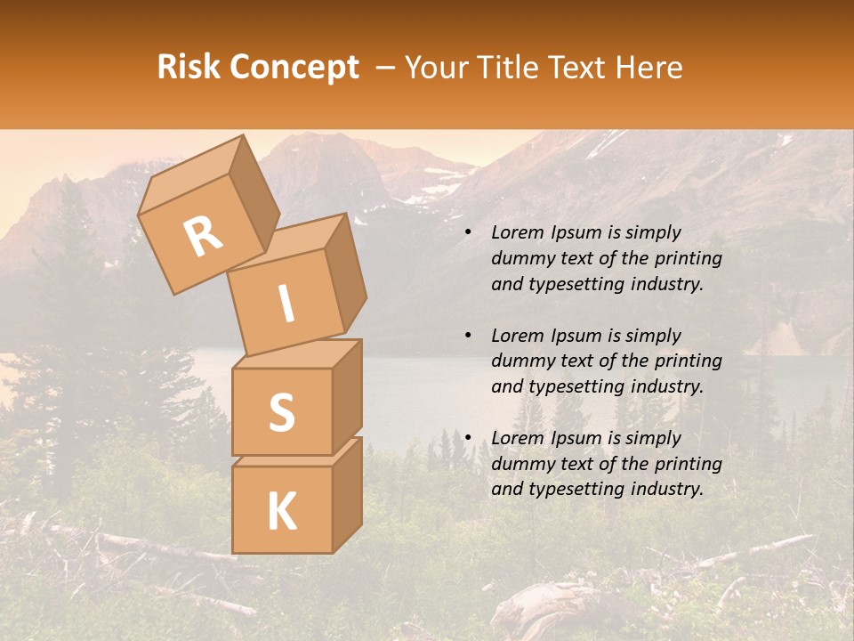 A Mountain Lake Surrounded By Trees And Mountains PowerPoint Template