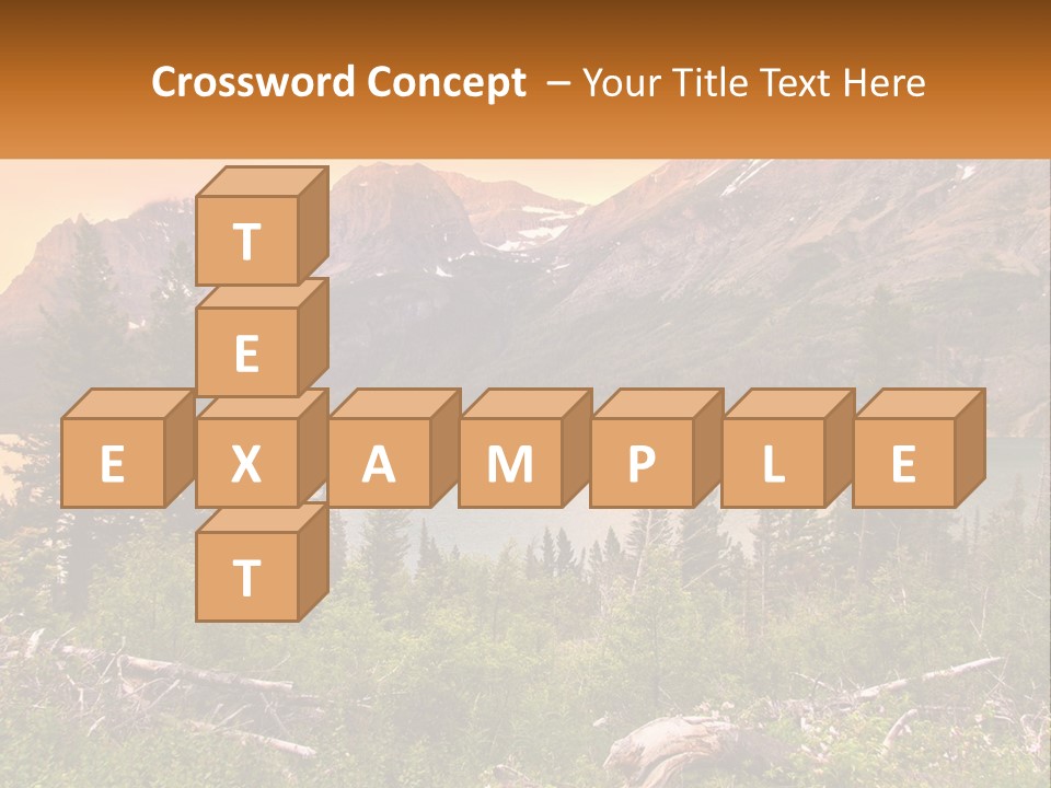 A Mountain Lake Surrounded By Trees And Mountains PowerPoint Template