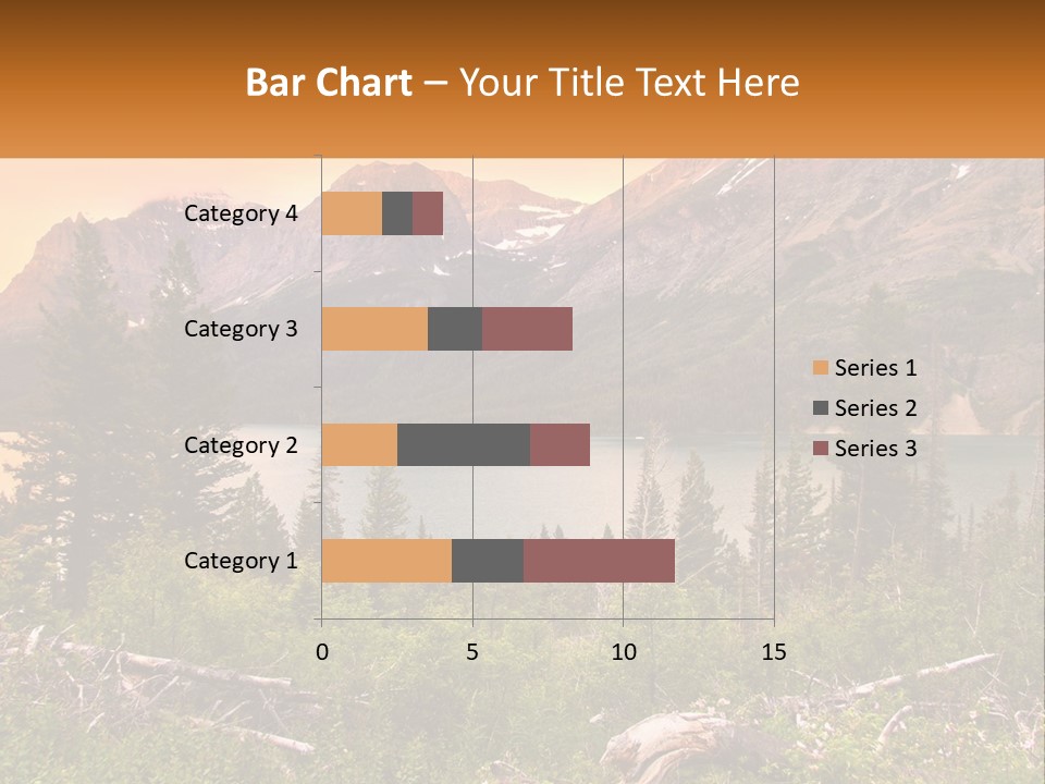 A Mountain Lake Surrounded By Trees And Mountains PowerPoint Template