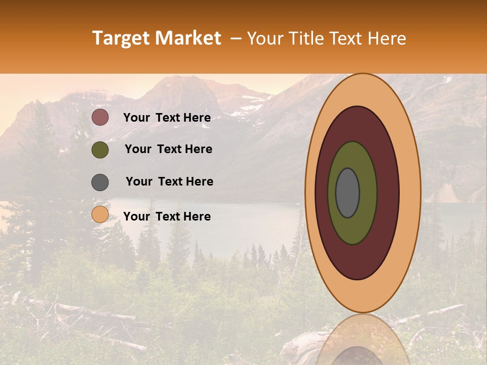 A Mountain Lake Surrounded By Trees And Mountains PowerPoint Template