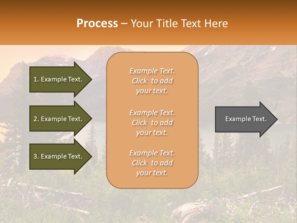 A Mountain Lake Surrounded By Trees And Mountains PowerPoint Template