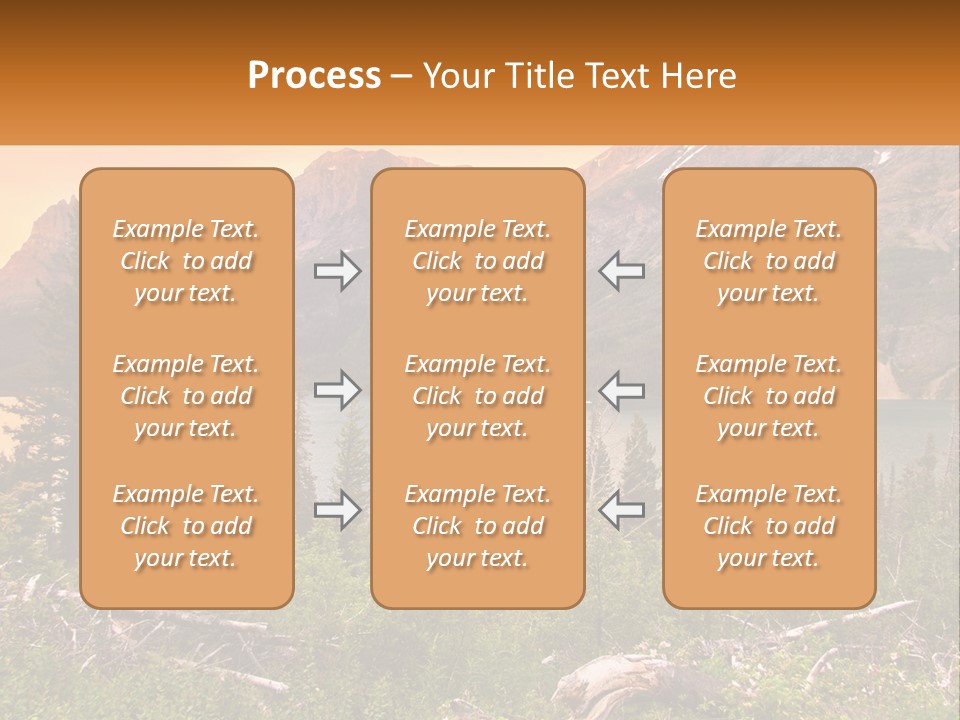 A Mountain Lake Surrounded By Trees And Mountains PowerPoint Template