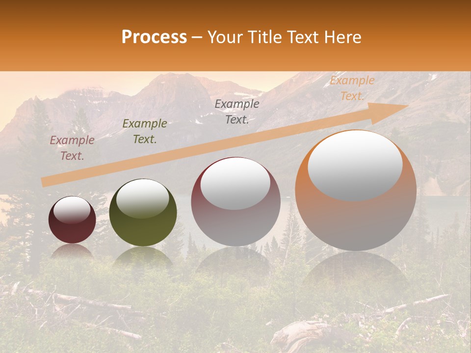 A Mountain Lake Surrounded By Trees And Mountains PowerPoint Template