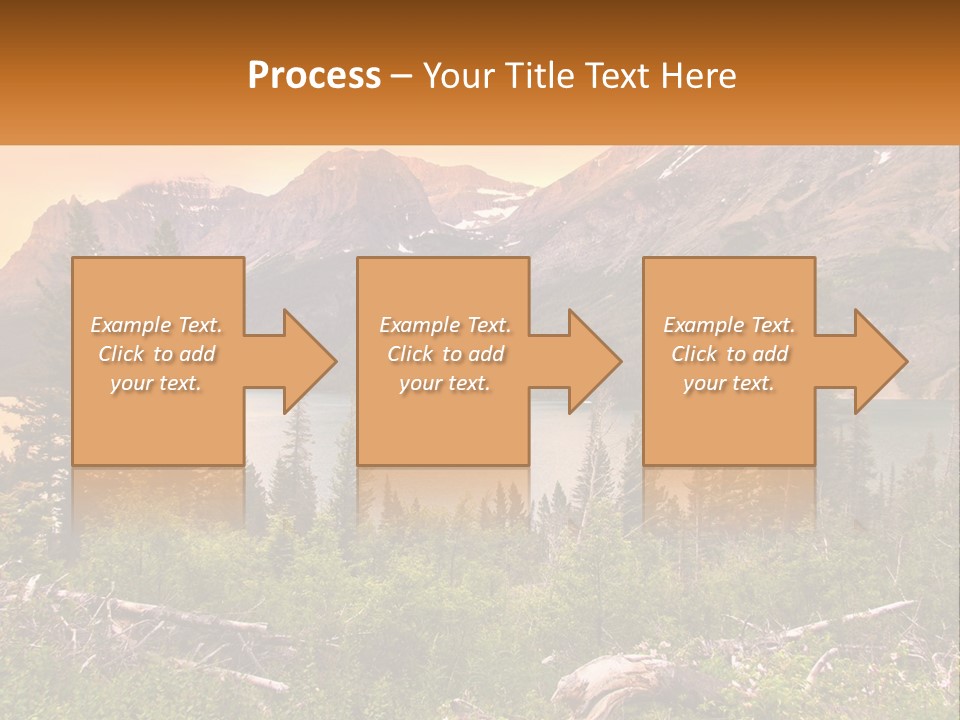 A Mountain Lake Surrounded By Trees And Mountains PowerPoint Template