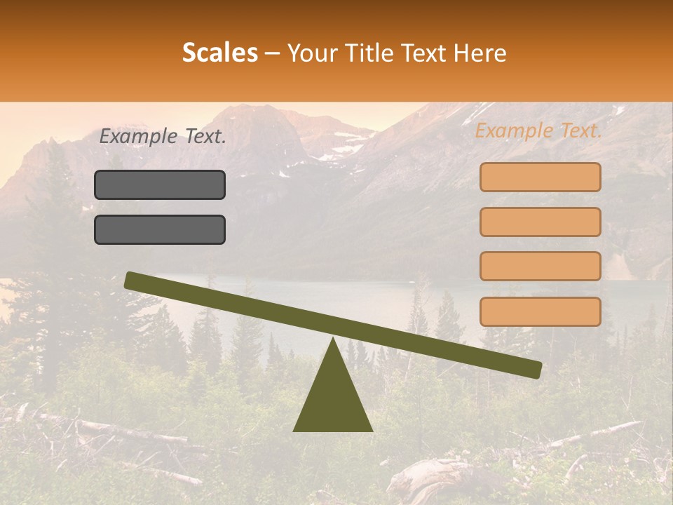A Mountain Lake Surrounded By Trees And Mountains PowerPoint Template