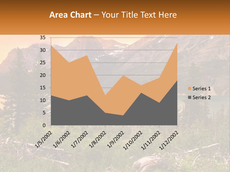 A Mountain Lake Surrounded By Trees And Mountains PowerPoint Template