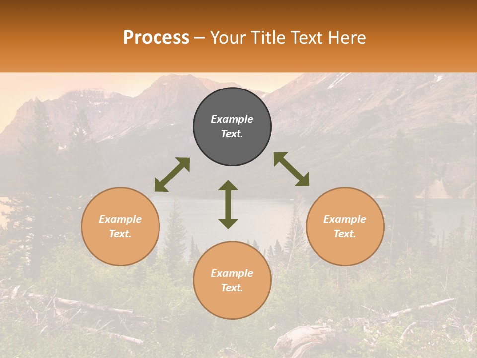 A Mountain Lake Surrounded By Trees And Mountains PowerPoint Template