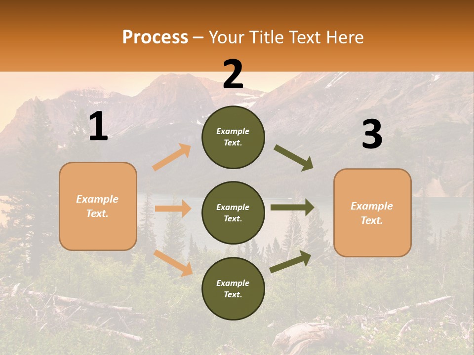 A Mountain Lake Surrounded By Trees And Mountains PowerPoint Template
