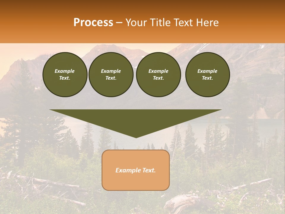 A Mountain Lake Surrounded By Trees And Mountains PowerPoint Template