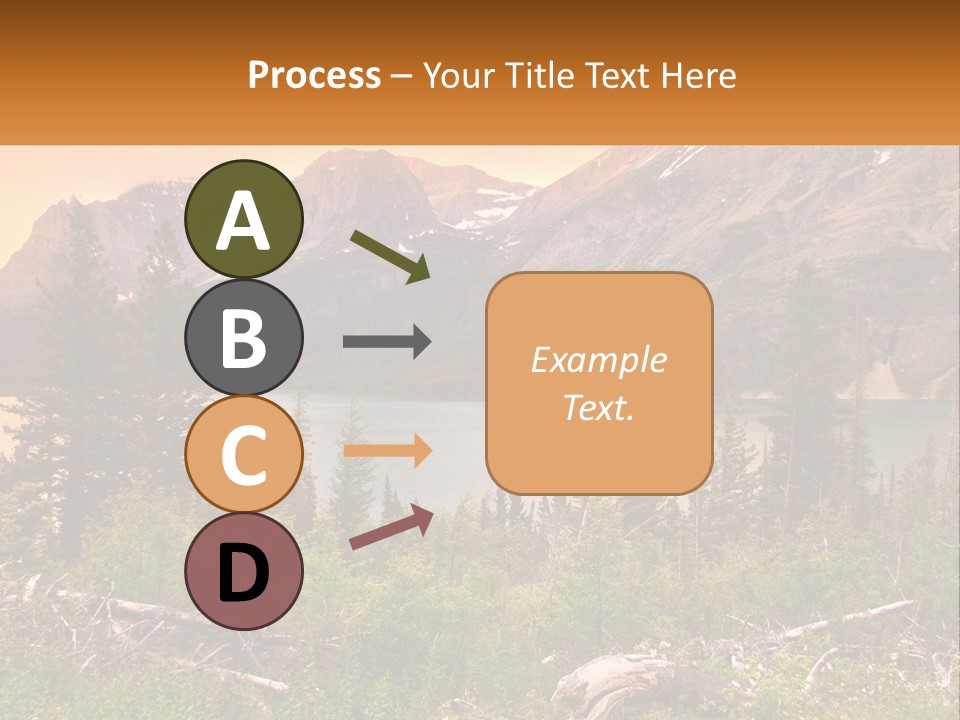 A Mountain Lake Surrounded By Trees And Mountains PowerPoint Template