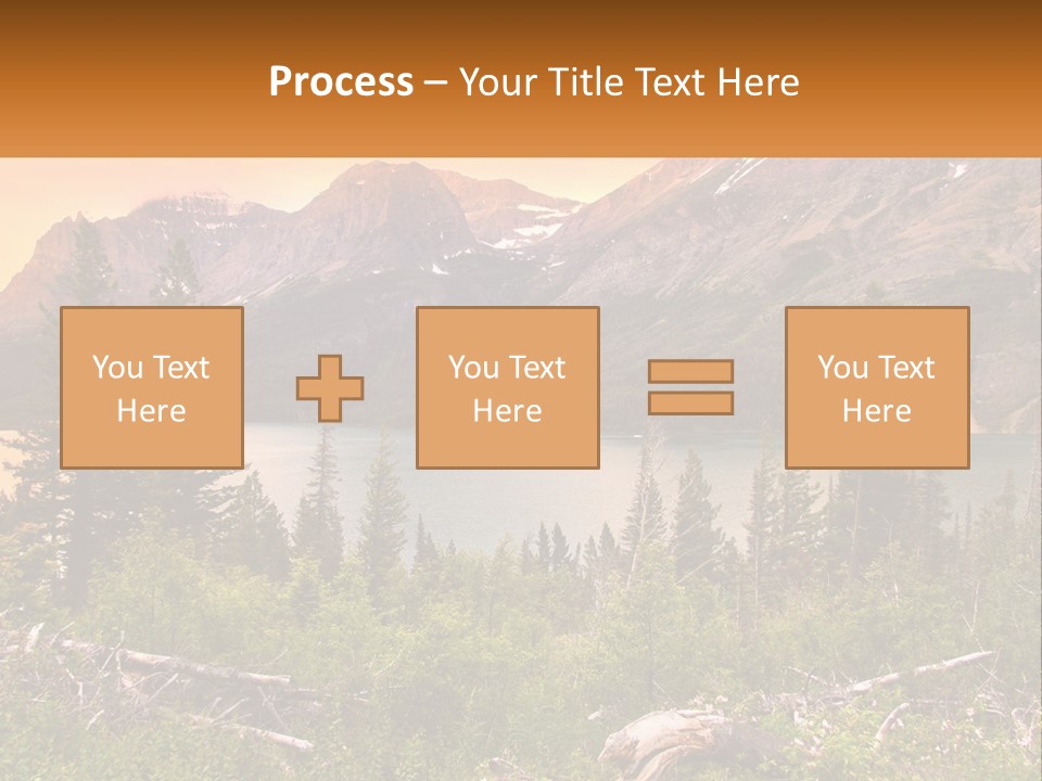 A Mountain Lake Surrounded By Trees And Mountains PowerPoint Template