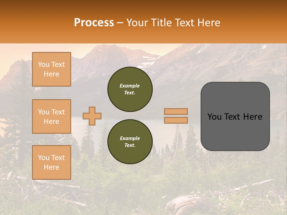 A Mountain Lake Surrounded By Trees And Mountains PowerPoint Template