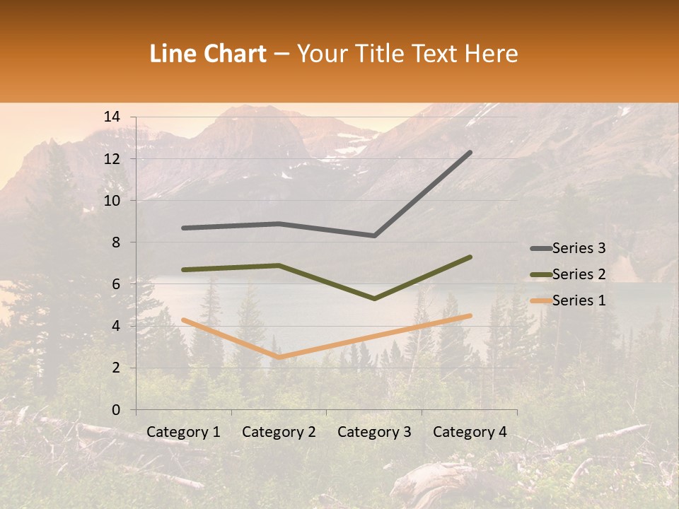 A Mountain Lake Surrounded By Trees And Mountains PowerPoint Template