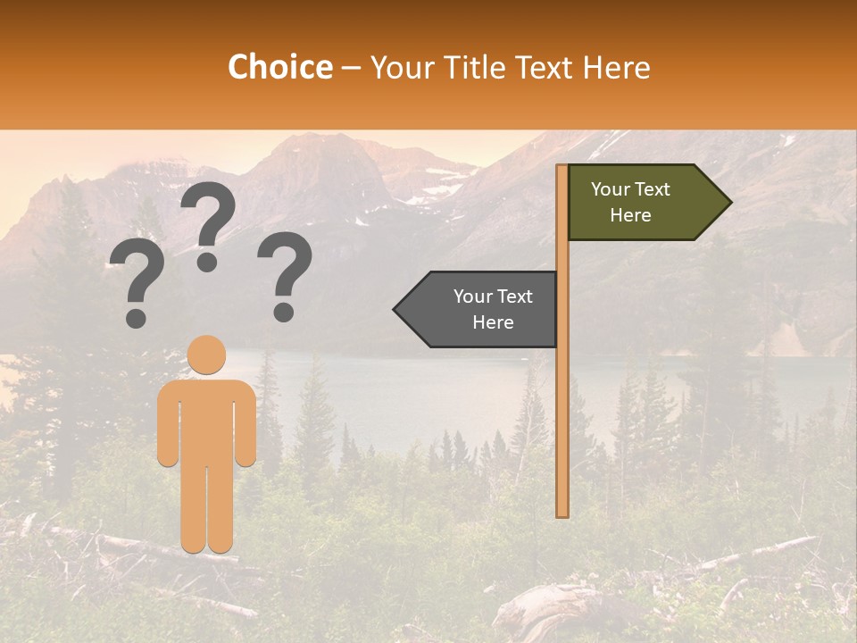 A Mountain Lake Surrounded By Trees And Mountains PowerPoint Template