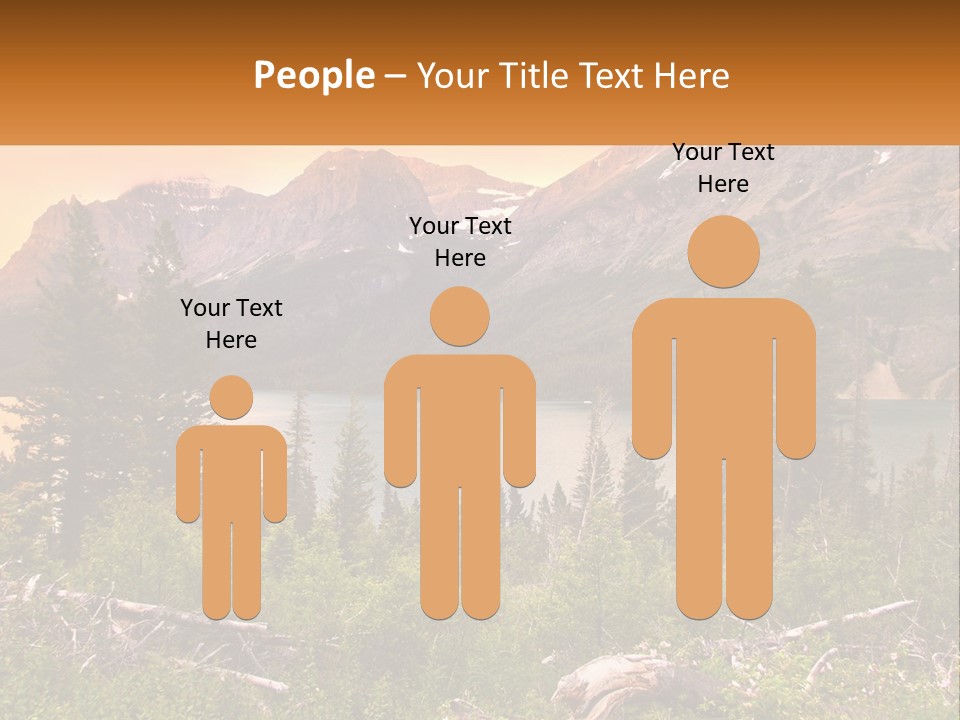 A Mountain Lake Surrounded By Trees And Mountains PowerPoint Template