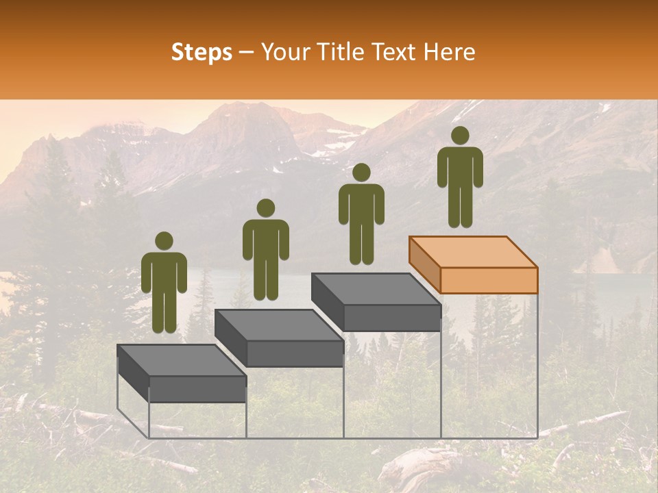 A Mountain Lake Surrounded By Trees And Mountains PowerPoint Template