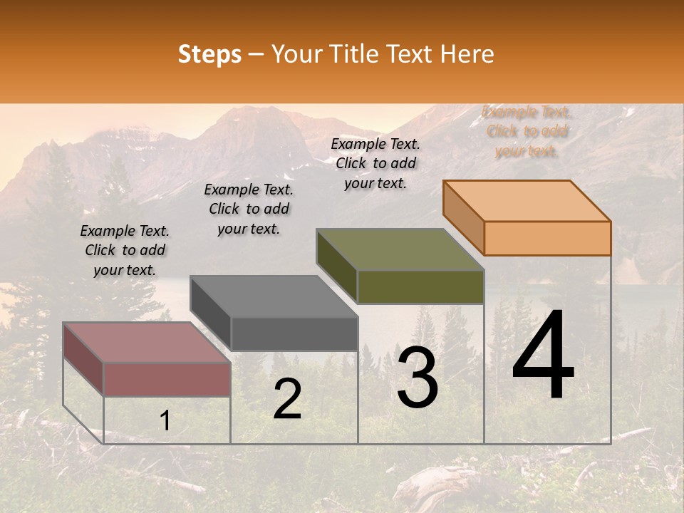 A Mountain Lake Surrounded By Trees And Mountains PowerPoint Template