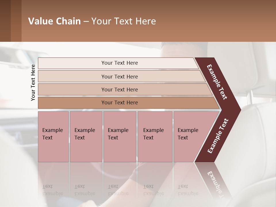 A Man Sitting In A Car With A Steering Wheel PowerPoint Template