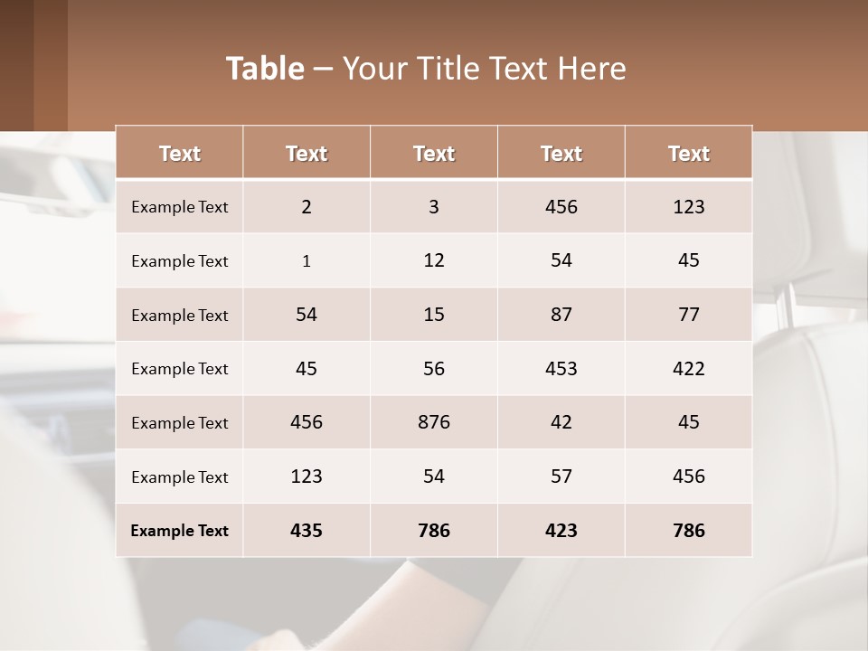 A Man Sitting In A Car With A Steering Wheel PowerPoint Template