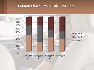 A Man Sitting In A Car With A Steering Wheel PowerPoint Template