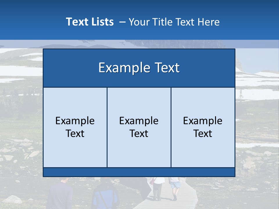 A Group Of People Walking Down A Path Towards A Mountain PowerPoint Template