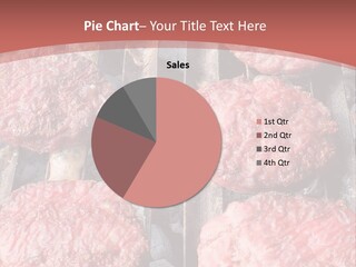 Hamburgers Cooking On A Grill With A Red Background PowerPoint Template