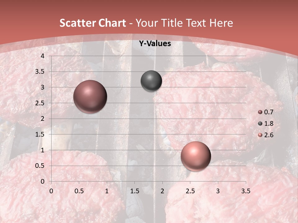 Hamburgers Cooking On A Grill With A Red Background PowerPoint Template