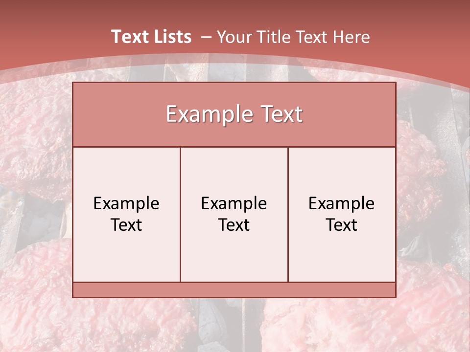 Hamburgers Cooking On A Grill With A Red Background PowerPoint Template