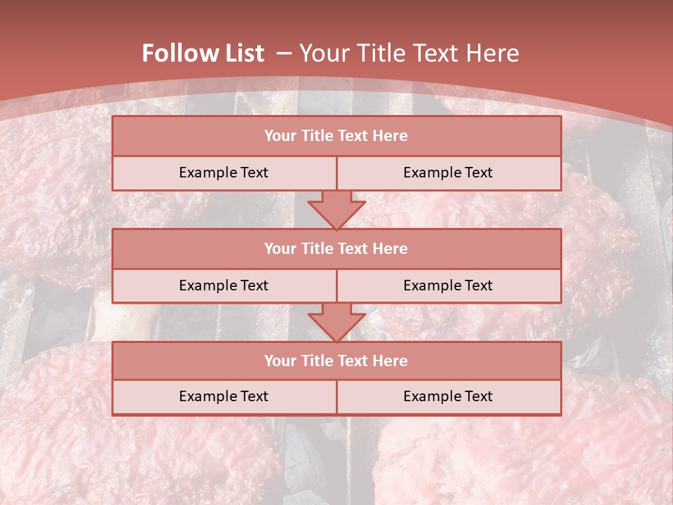 Hamburgers Cooking On A Grill With A Red Background PowerPoint Template
