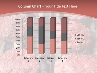 Hamburgers Cooking On A Grill With A Red Background PowerPoint Template