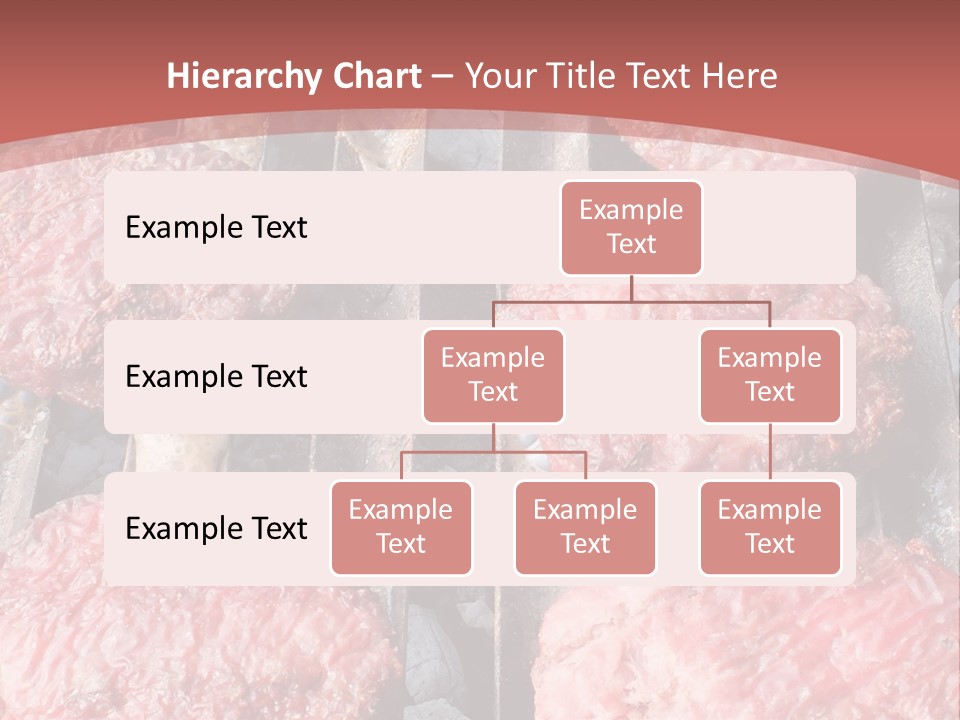 Hamburgers Cooking On A Grill With A Red Background PowerPoint Template
