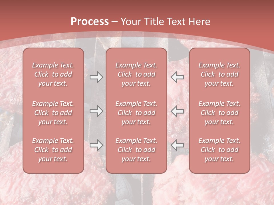 Hamburgers Cooking On A Grill With A Red Background PowerPoint Template
