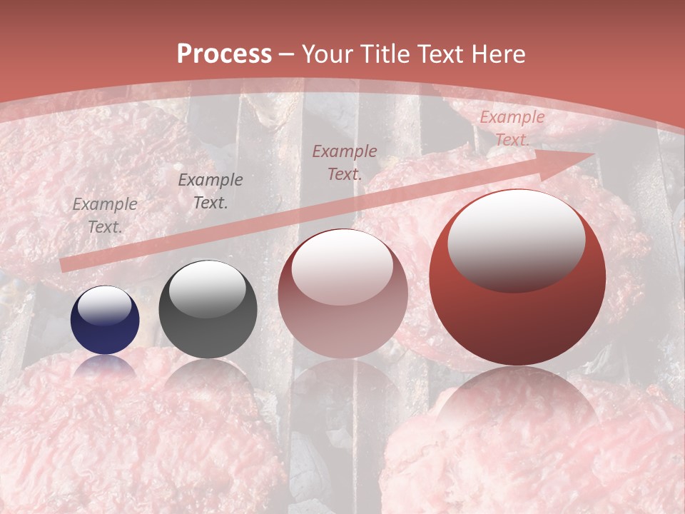 Hamburgers Cooking On A Grill With A Red Background PowerPoint Template