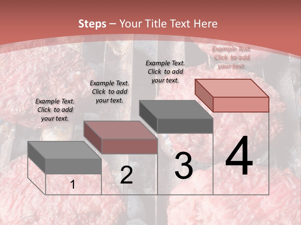 Hamburgers Cooking On A Grill With A Red Background PowerPoint Template