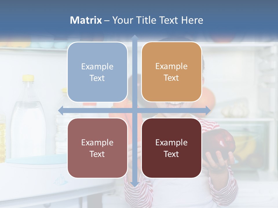 A Young Girl Holding Carrots In Front Of An Open Refrigerator PowerPoint Template