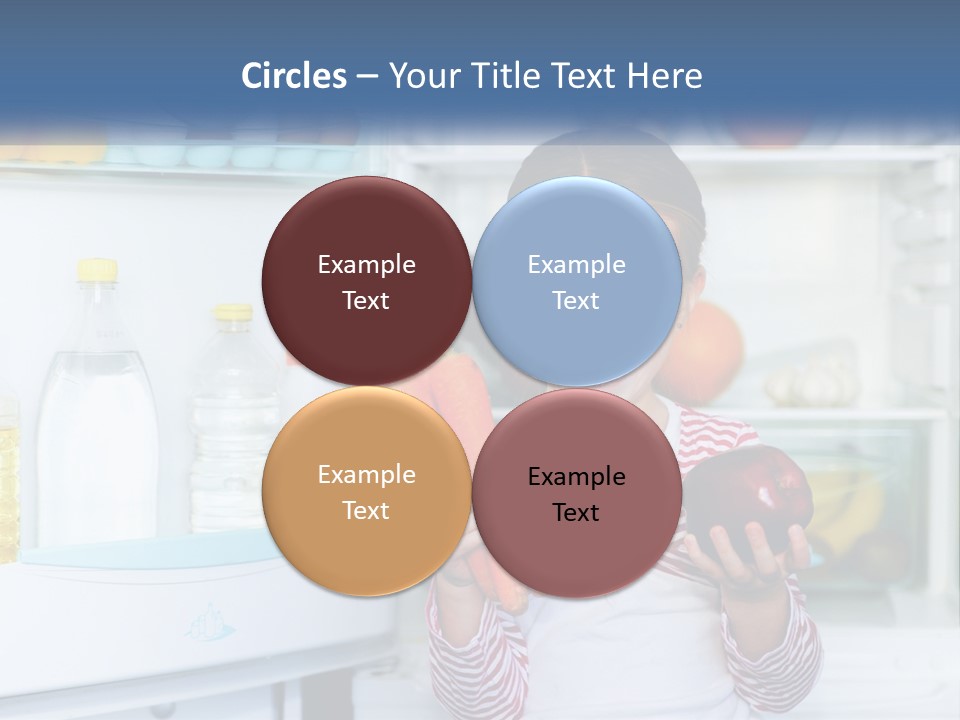 A Young Girl Holding Carrots In Front Of An Open Refrigerator PowerPoint Template