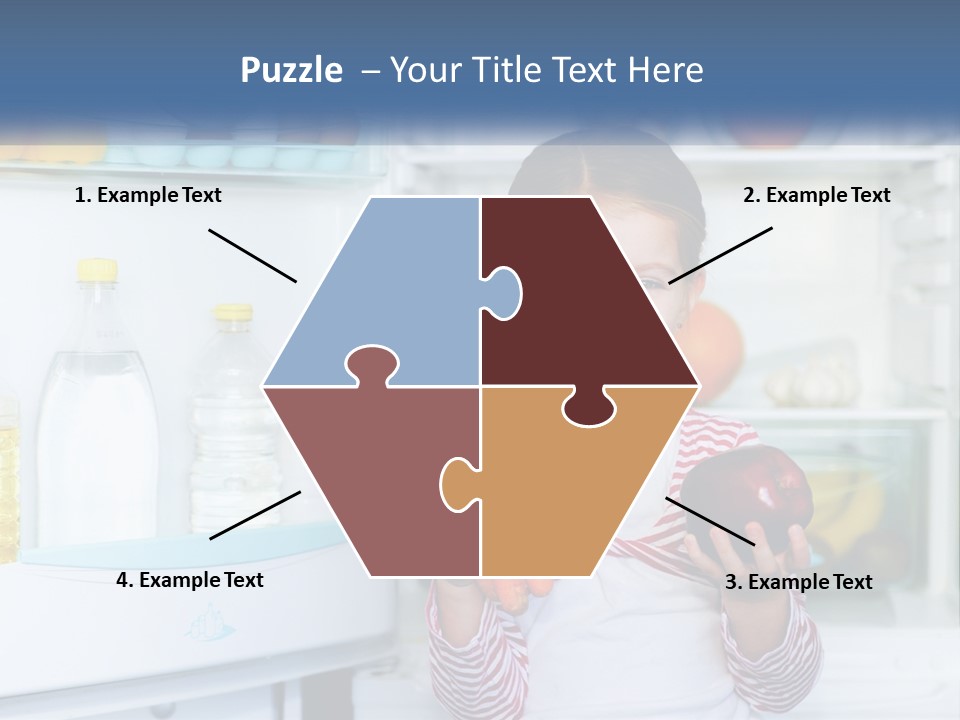 A Young Girl Holding Carrots In Front Of An Open Refrigerator PowerPoint Template