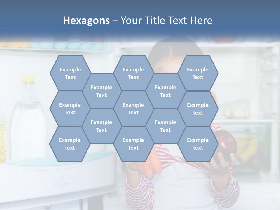 A Young Girl Holding Carrots In Front Of An Open Refrigerator PowerPoint Template