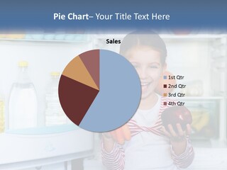A Young Girl Holding Carrots In Front Of An Open Refrigerator PowerPoint Template
