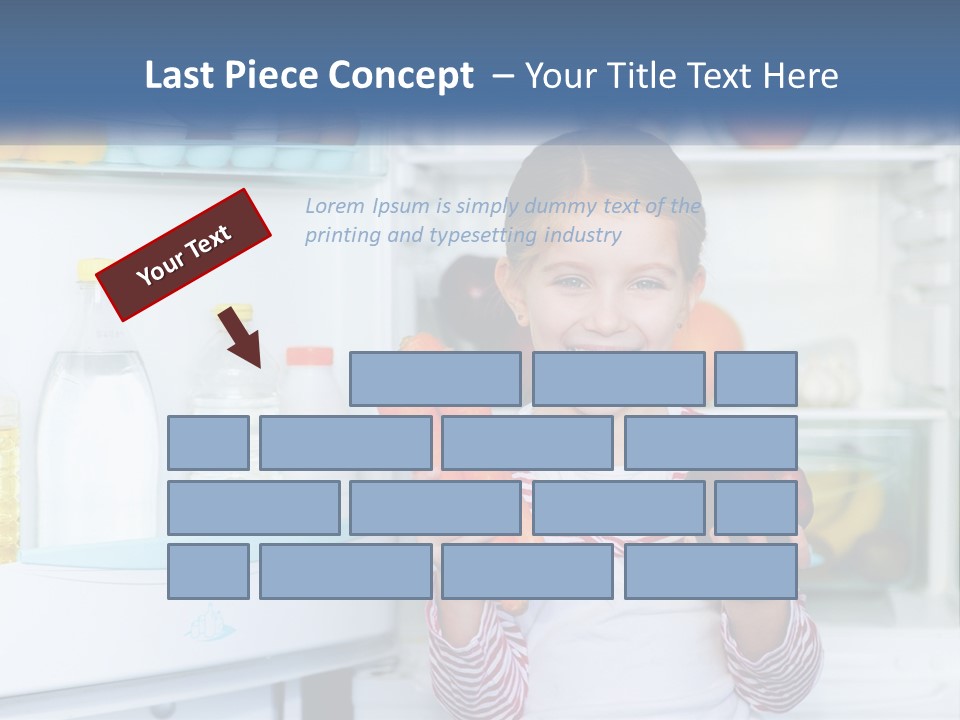 A Young Girl Holding Carrots In Front Of An Open Refrigerator PowerPoint Template