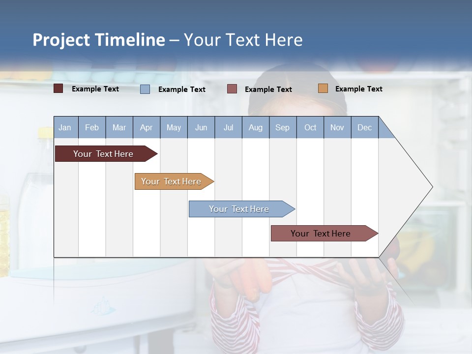 A Young Girl Holding Carrots In Front Of An Open Refrigerator PowerPoint Template