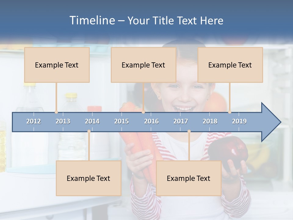 A Young Girl Holding Carrots In Front Of An Open Refrigerator PowerPoint Template